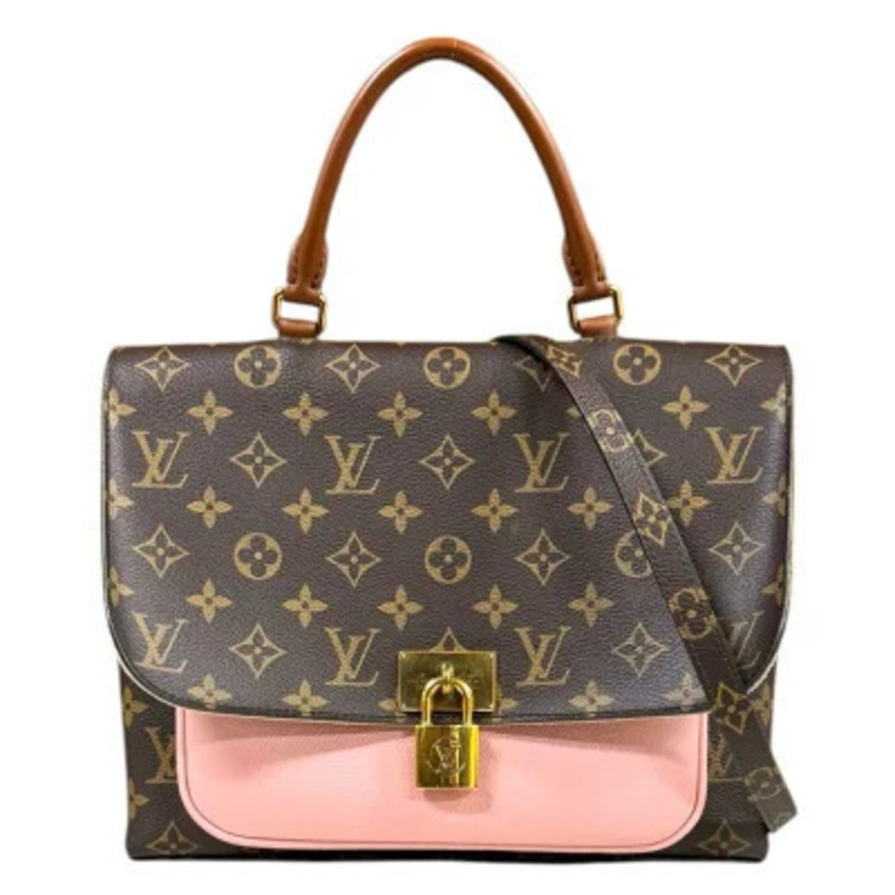 Louis Vuitton Marignan Monogram Shoulder Bag Canvas Brown